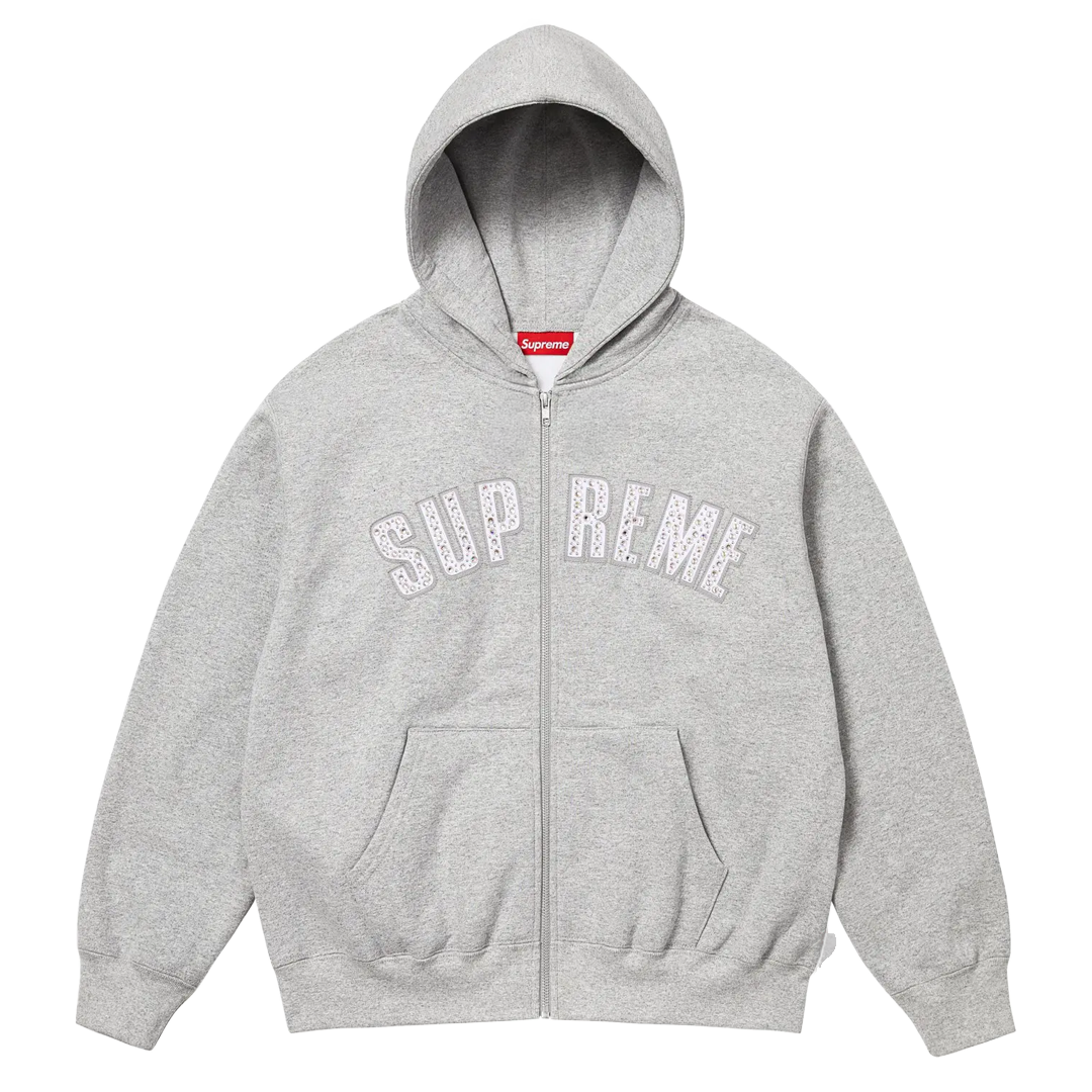 SUP RHINESTONE ZIP HOODIE