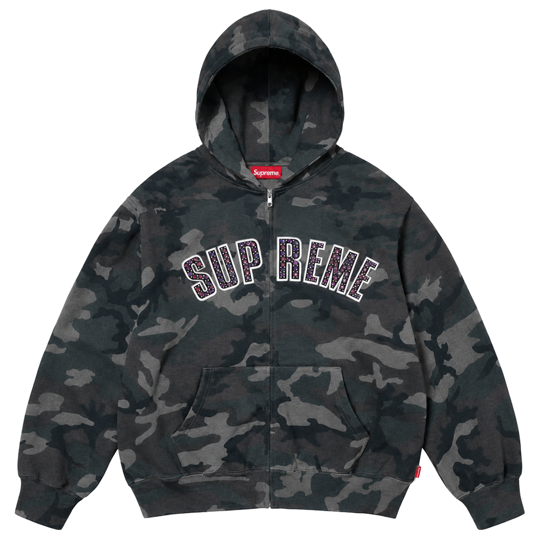 SUP RHINESTONE WOODLAND ZIP HOODIE