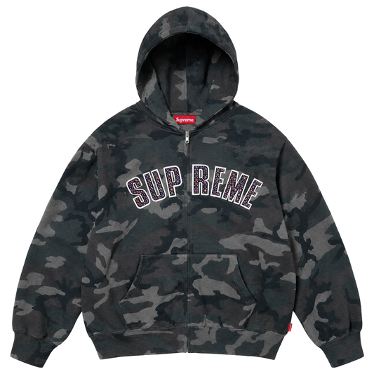 SUP RHINESTONE WOODLAND ZIP HOODIE