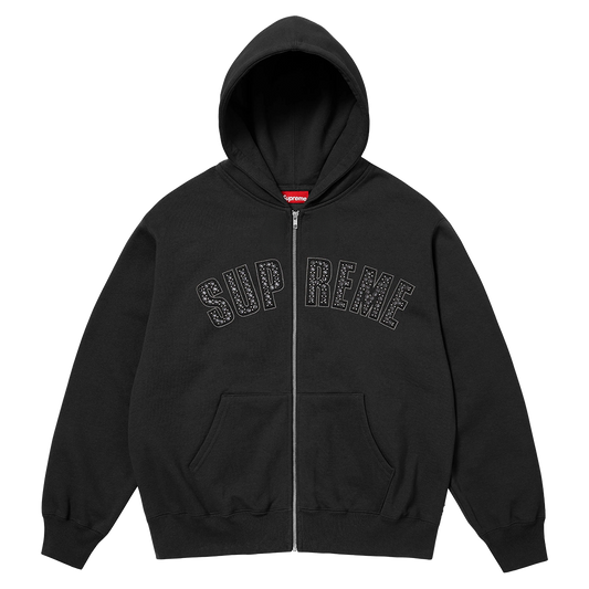 SUP RHINESTONE ZIP HOODIE