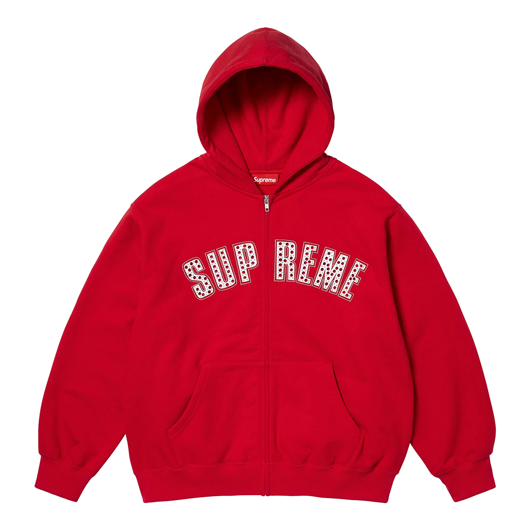SUP RHINESTONE ZIP HOODIE